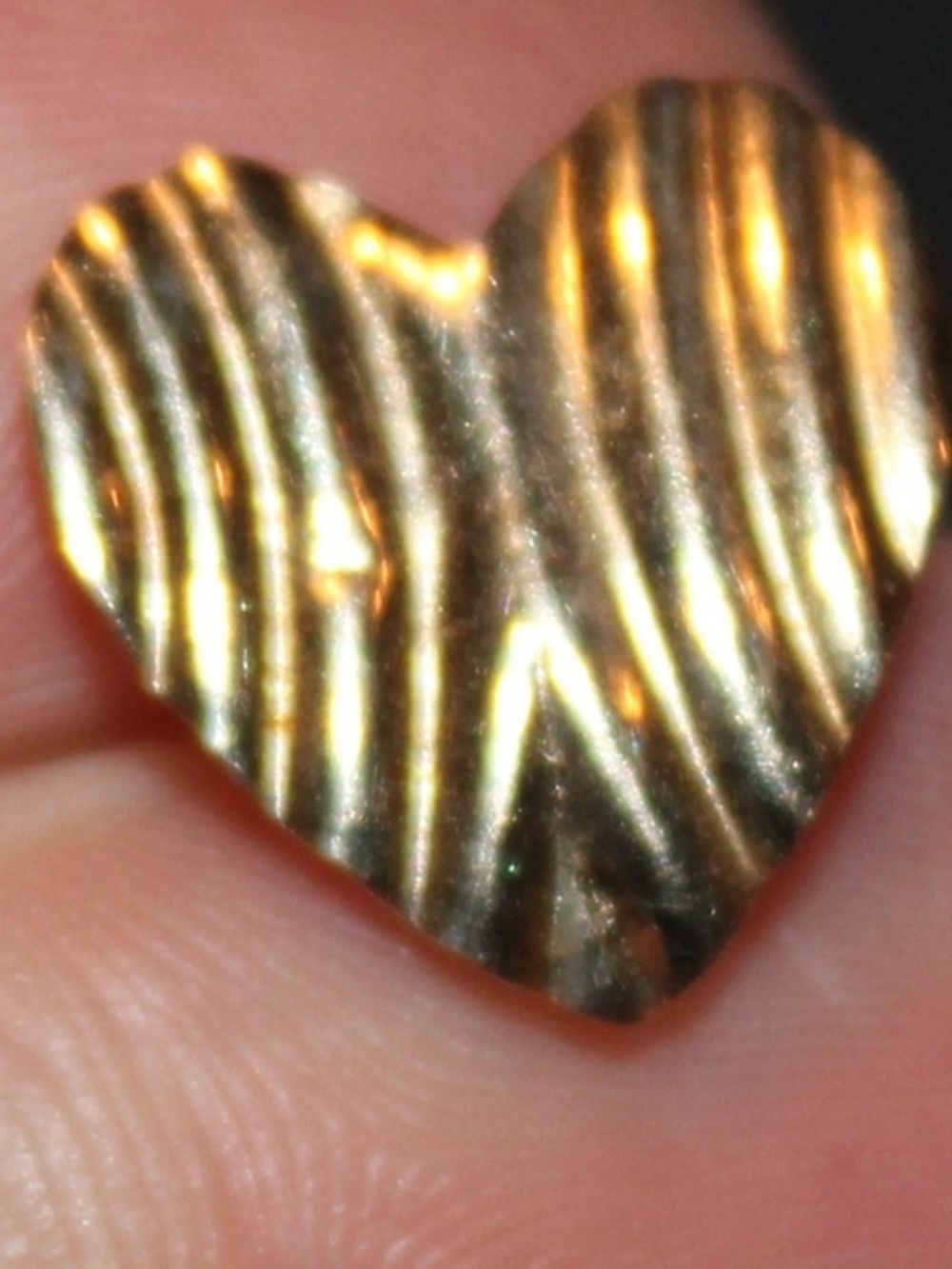 Solid 14K yellow gold marked 14K larger size heart earrings